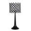 Crystal Lattice Radiance Table Lamp - Matte Black & Clear Crystal - Set of 2