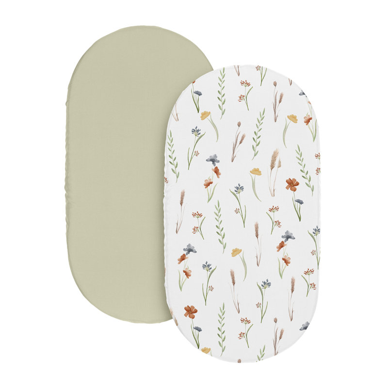 Ensemble de 2 draps-housse pour bébé et aquarelle