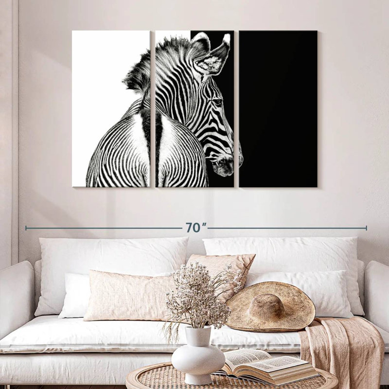 Brampt Zebra Contrast, 32" H x 50" W