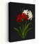 Fleur de lys araignée rouge et blanche, impression élégante d'inspiration botanique japonaise-428084931