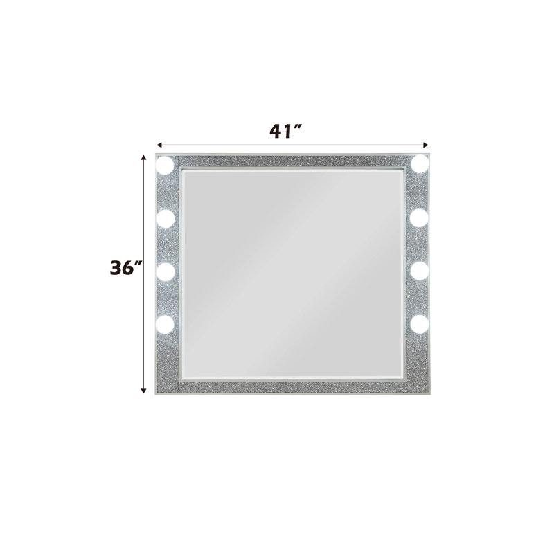 Miroir Sliverfluff avec finition champagne et lumière