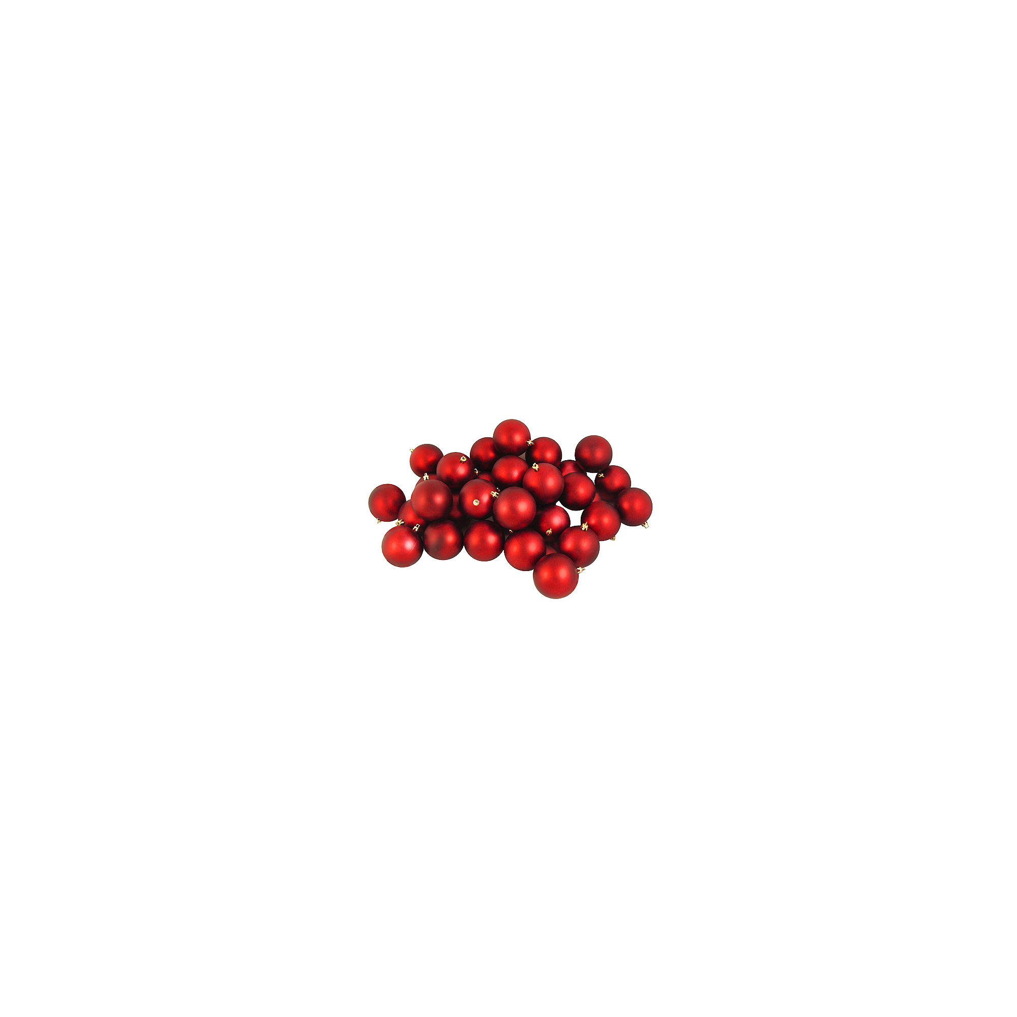 Holiday Décor Ball Ornament, Red, 2'' H X 2'' W X 2" D
