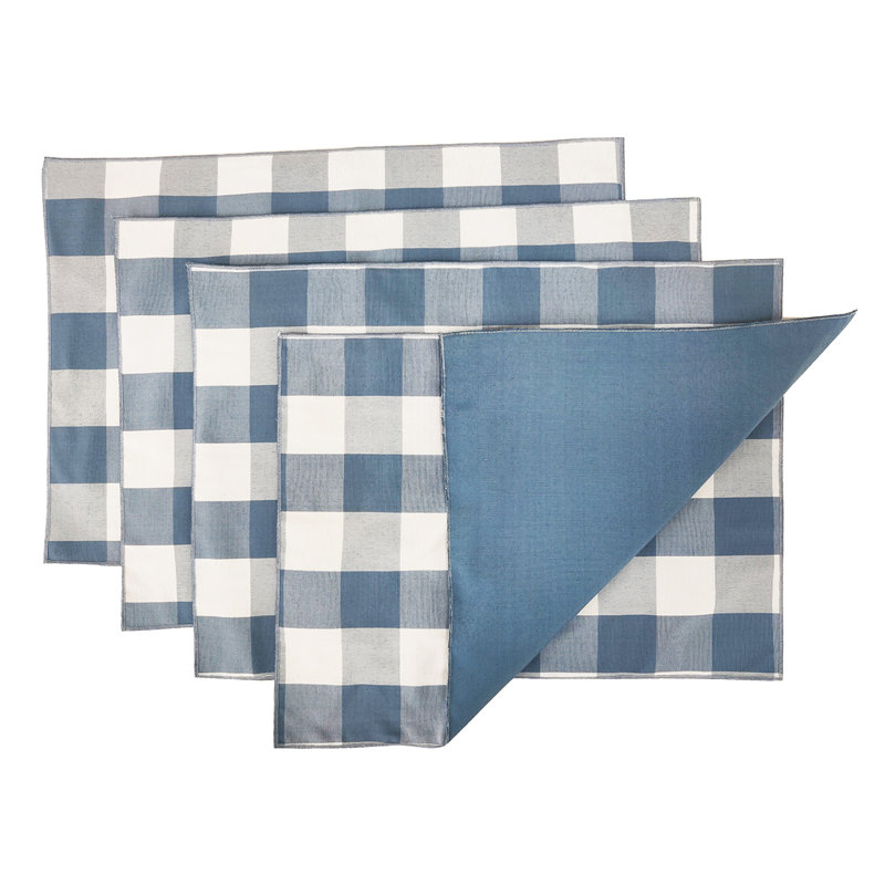 Napperon 20 "Kellman, Indigo/blanc