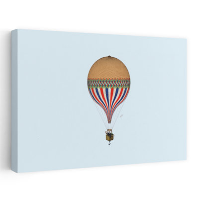 Elegant Vintage Hot Air Balloon Classic Elegant Retro Landscape Nature Wall Art Print 1 Piece Wrapped Canvas Wall Art