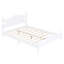 Lit plateforme en bois blanc avec allure rétro et support robuste à lattes pleine grandeur avec détails en bois massif