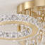 Luxury Ring LED Crystal Chandelier, Gold Finish And K9 Crystal Accents-307950186-307950196-307950197