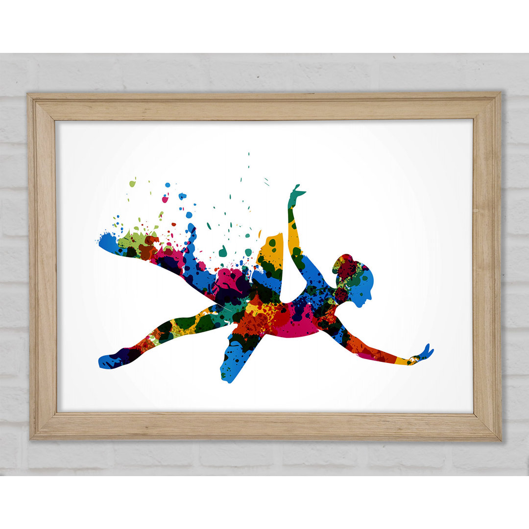 Regenbogen Ballerina 1 Gerahmter Druck