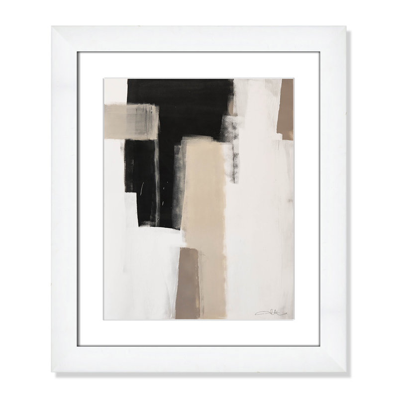 Calvin "Earth Scapes I" Print, 20.5" H x 17.5" W x 1.25" D, White Cube Frame Matted