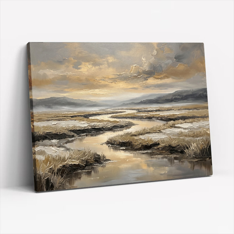 Ensemble de 1 tableau sur toile Misty River, 20"H x 30"W, Toile tendue