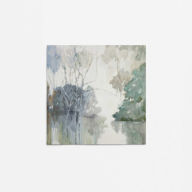 Impression sur toile Tranquil Waterscape View, H 20 po x l 20 po, Impression sans cadre, Ne s’applique pas