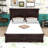 Panel Bed with Headboard and Slats-858236033-858236030