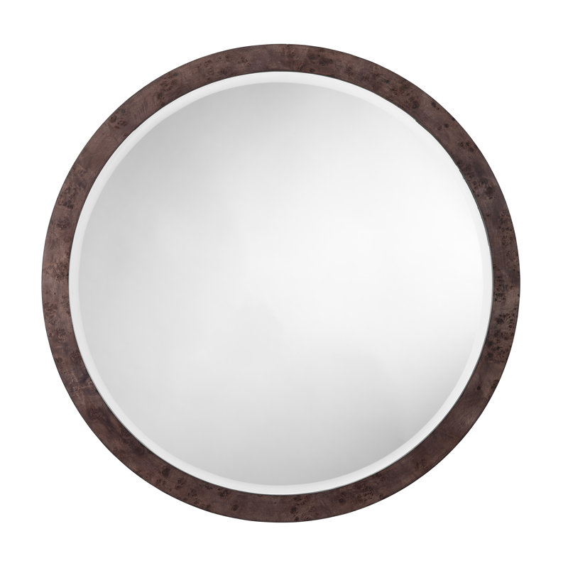 Chandler 36" Round Burl Wood Wall Mirror