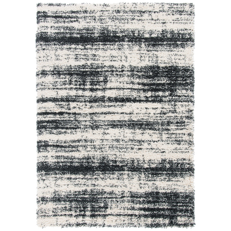Hudson Shag Performance Abstract Rug, Rectangle 4' x 6'