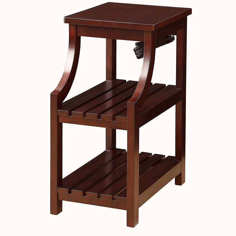 Table d'appoint couleur café avec station de charge USB