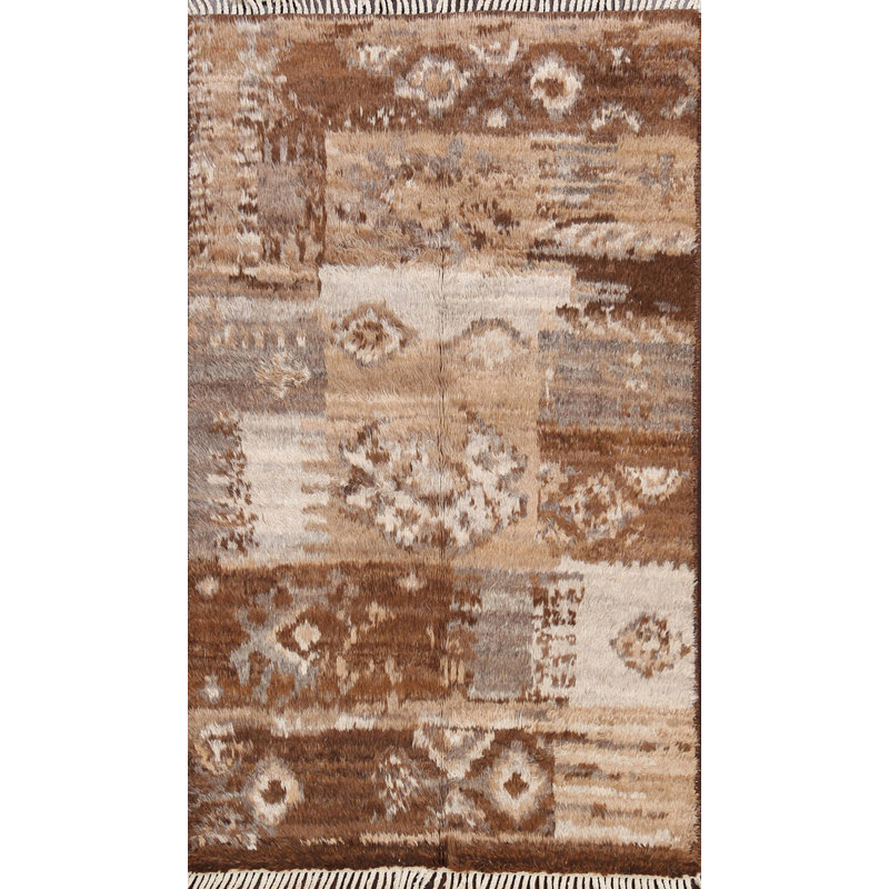 One-of-a-Kind 4'1" X 5'7" Wool Area Rug in Ivory