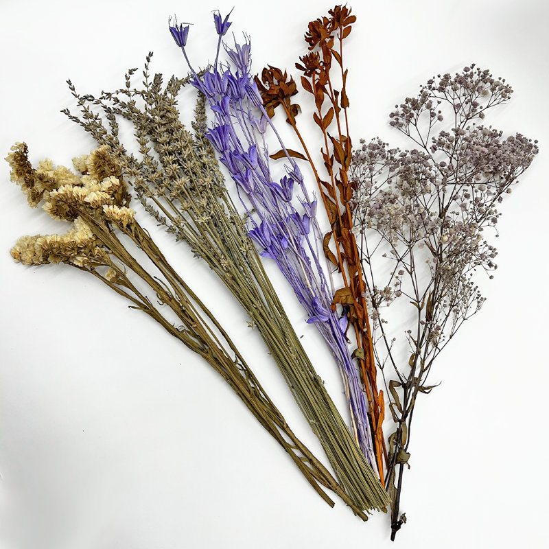 Real Preserved Mixed Bouquets Mix 7 Small - Med - Large, 20" H x 4" W x 9" D