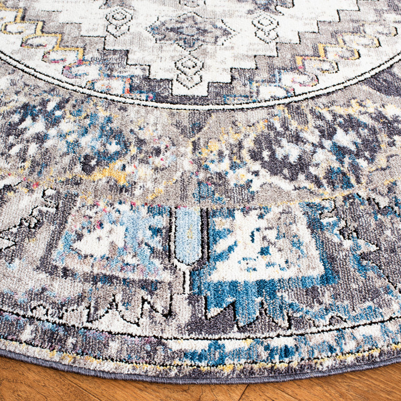 Tapis performance à motif sud-ouest Gardner, Rond 7 pi