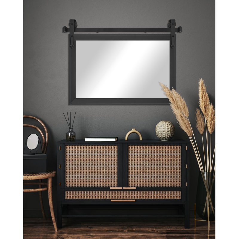 Conner Rea Flat Wall Mirror, 33" x 48", Gallery Black
