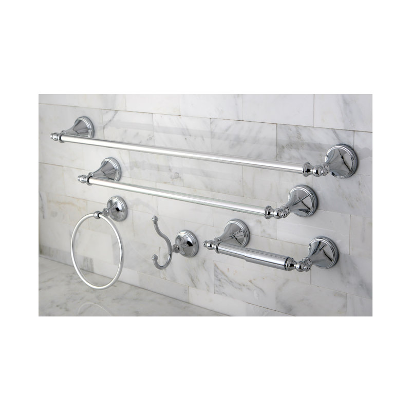 Kingston Brass Naples 5-Piece Bathroom Hardware Set, Polished Chrome