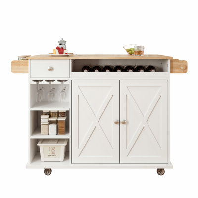 Versatile Kitchen Island with Stylish Design and Ample Storage