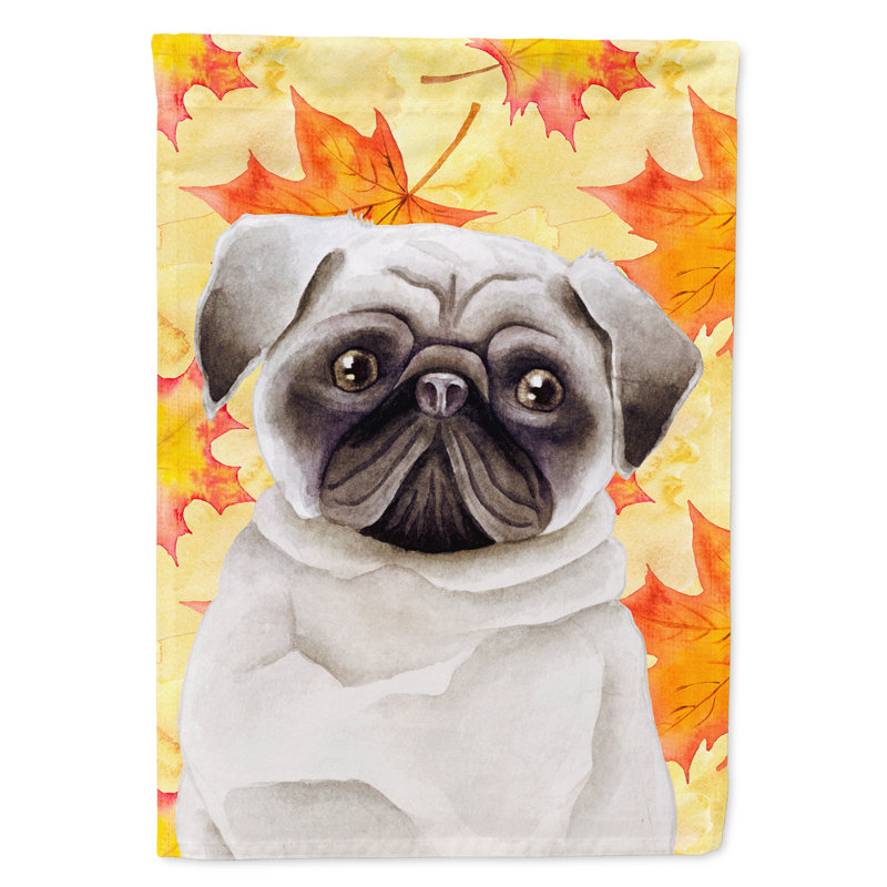 Automne 2 côtés en polyester 15 x 11 po drapeau de jardin, Carlin crème