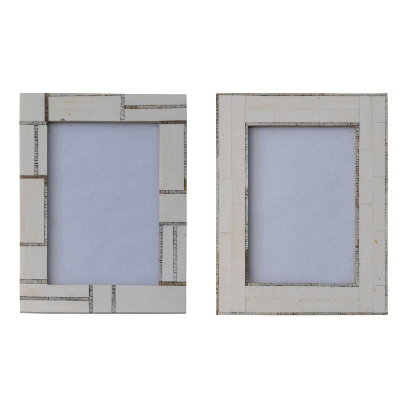 Ivory Embossed Picture Frame - Set of 2