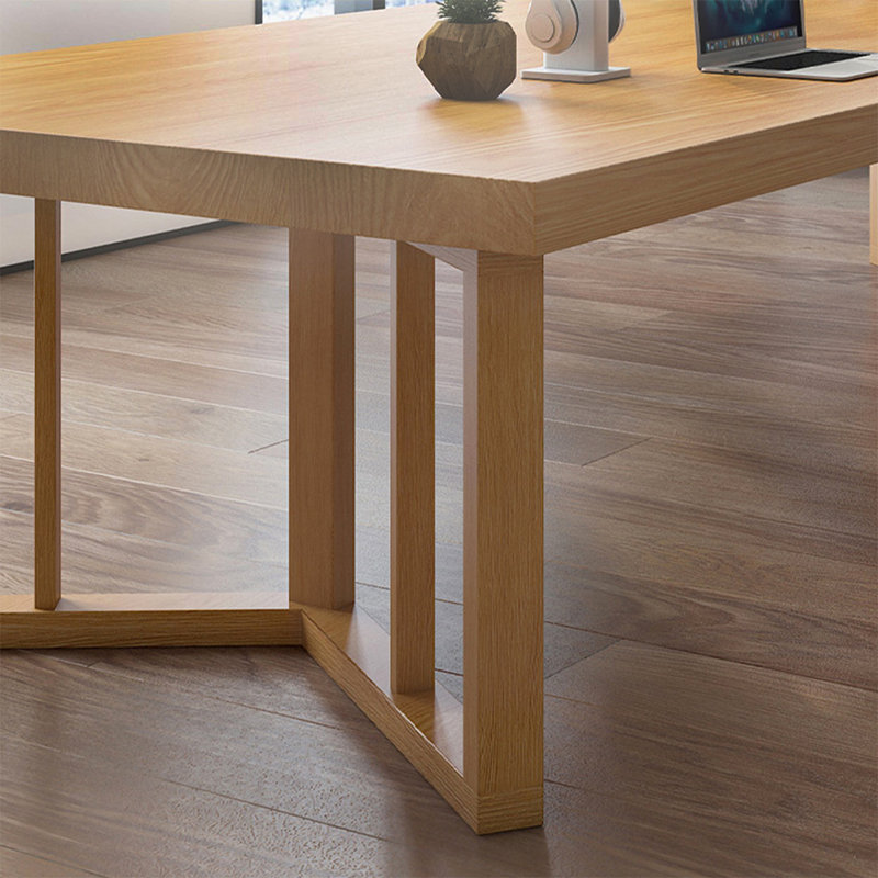 Table de conférence moderne en pin minimaliste moderne, H 29,53 po x L 86,61 po x l 35,43 po