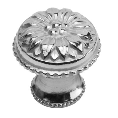 Acanthus large knob with flared foot Rosette stylein Oil Rub Bronze