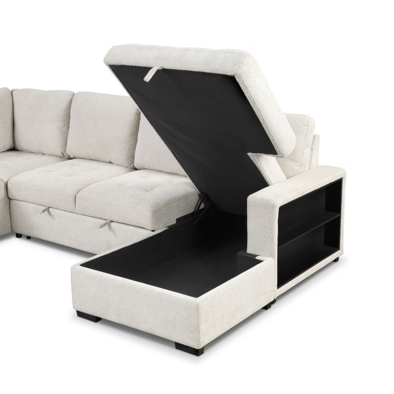 Canapé modulaire Aruba, Velours beige
