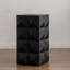 Grande table d'appoint de 23,21 po de style rétro, en bois noir, avec motif en sapin et hauteur-616361012