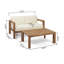 Causeuse et table basse Genser