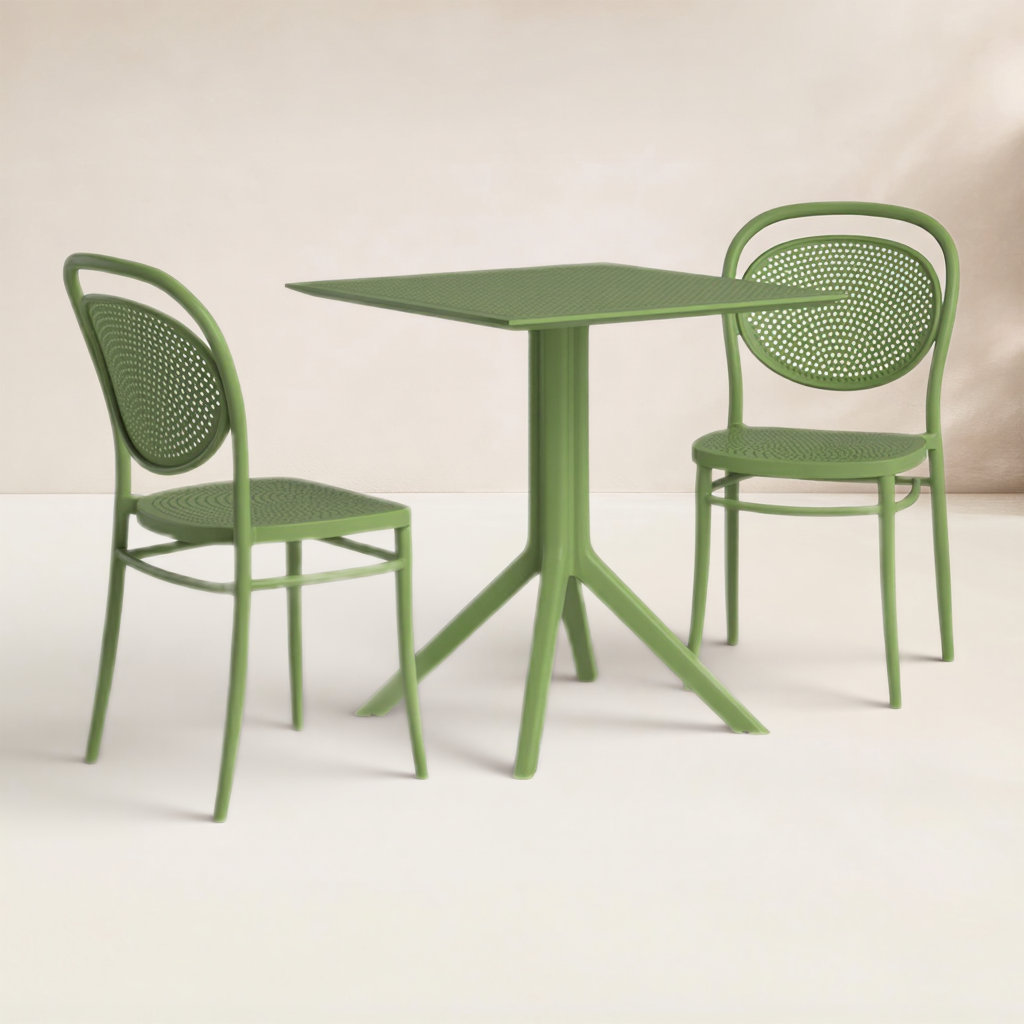 Farrah 28" Patio Bistro Set, Olive Green