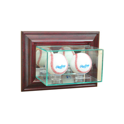 Double vitrine murale de baseball