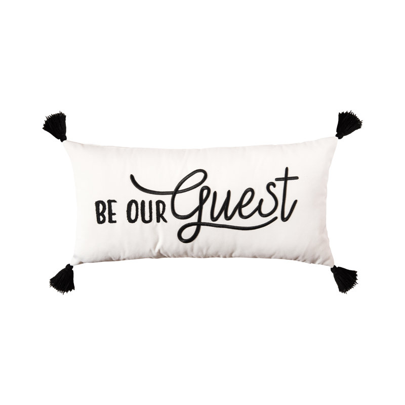 Be Our Guest Embroidered Pillow