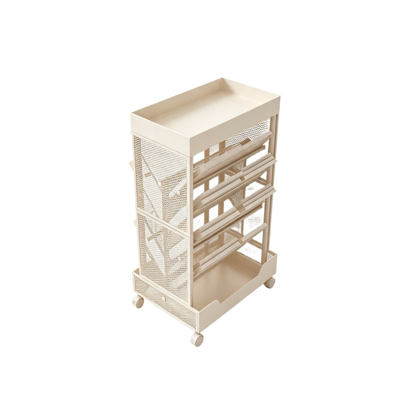71 cm H x 31 cm W Book Cart Bookcase, Beige