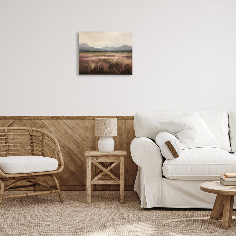 Toile de montagne fleurie, design par Creative Studio, H 16 po x l 20 po