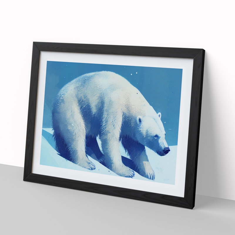 Polar Bear - Framed Print, 25cm H x 34cm W x 2cm D