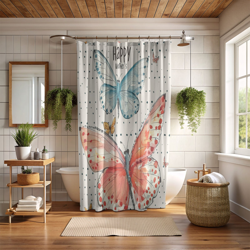 Rideau de douche Mom's Heart Day - Premium, H 74 po x l 71 po