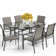 Argyri 6 - Person Metal Patio Dining Set with Rectangular Table
