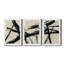 Lines Crossed I - Ensemble de 3 peintures sur toile tendue-1436921448