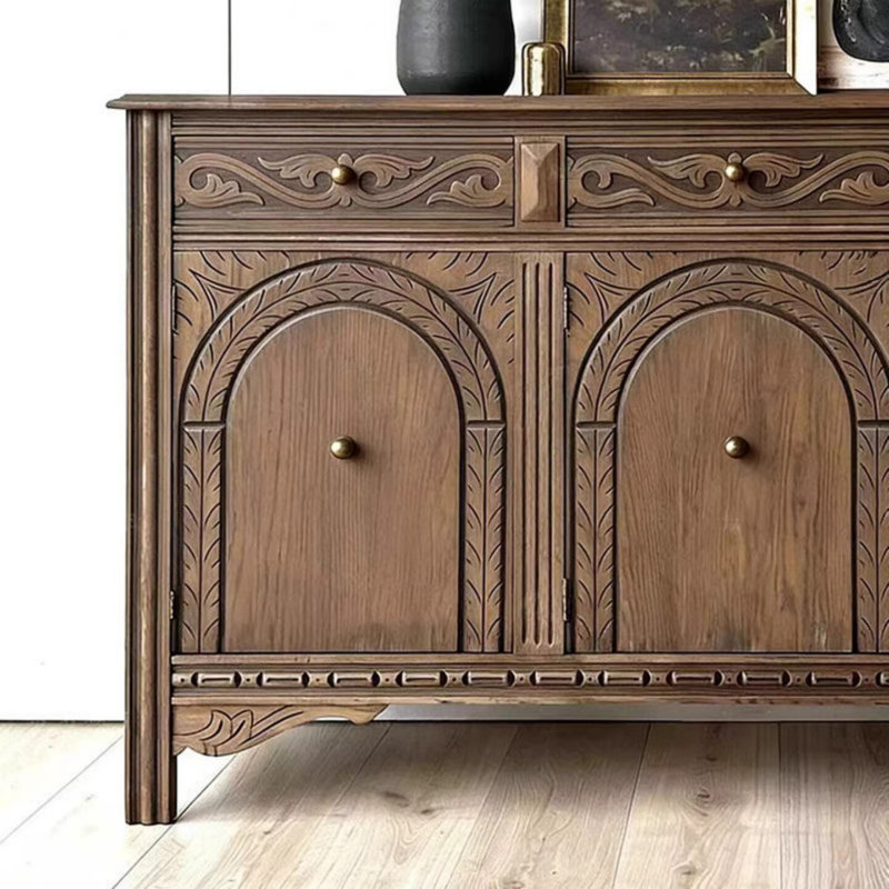 Large-Capacity Solid Wood Sideboard