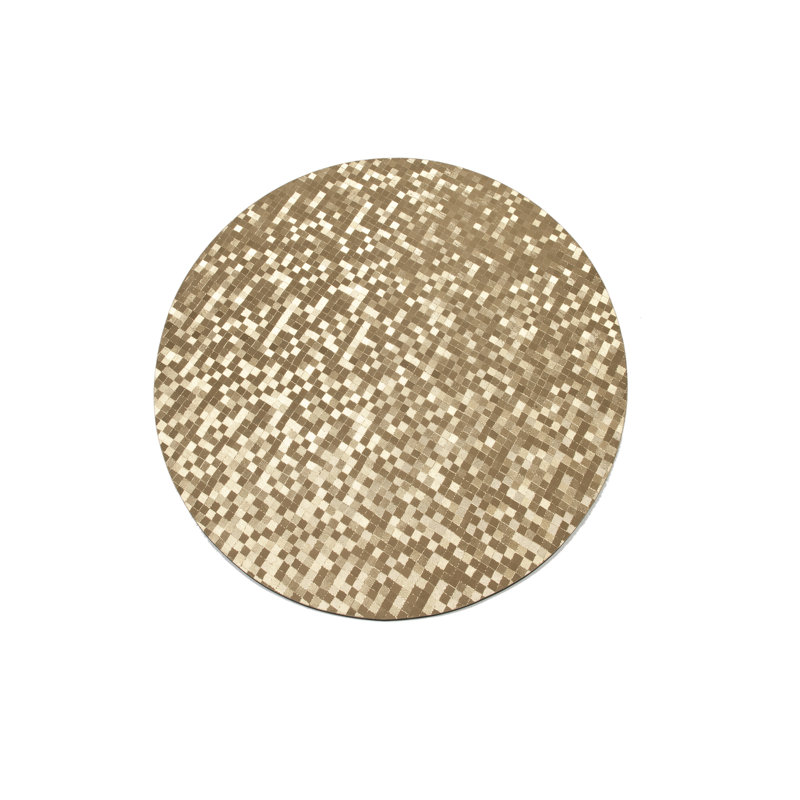 Circular Dots Hard Placemat, Gold
