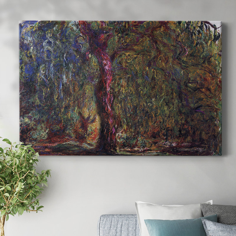 «Weeping willow» par Monet-Gallery, toile tendue, H 40 po x l 60 po