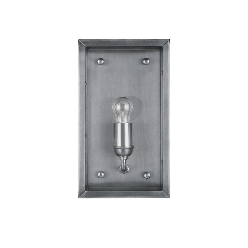 Applique murale d'extérieur en laiton Royster, Nickel