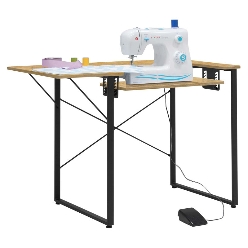 41'' x 23'' Sewing Table with Sewing Machine Platform, Ashwood