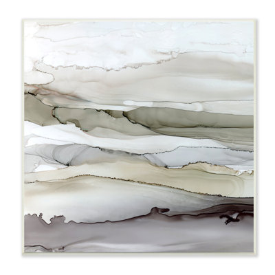«Abstract Mountain Range L'interpretation Brown Gray» par Carol Robinson - reproduction d'art
