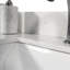 Dessus de meuble-lavabo en pierre de 43 po x 22 po Montary avec marbre blanc de Carrare avec lavabo rectangulaire encastré en céramique et trou de robinet simple avec dosseret.