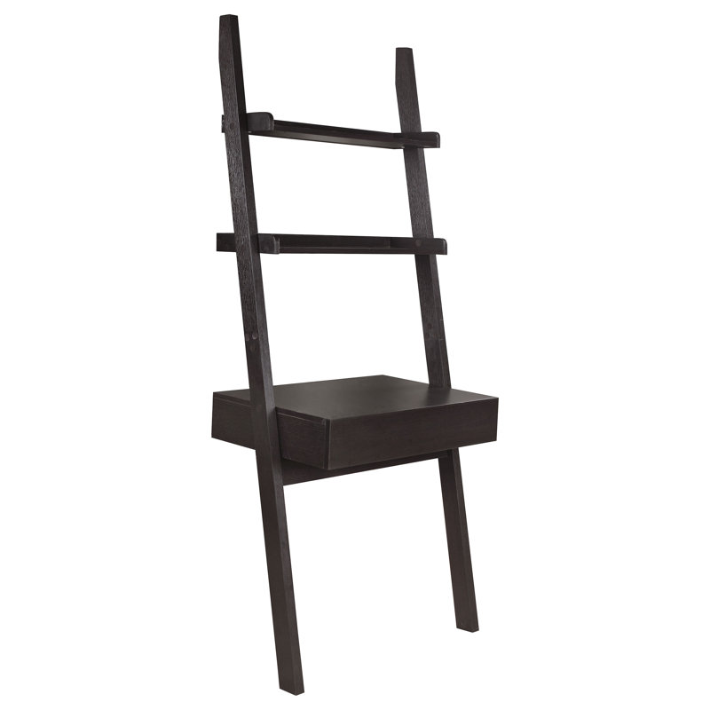 Delenia 29.9'' W Leaning Desk in Cappuccino