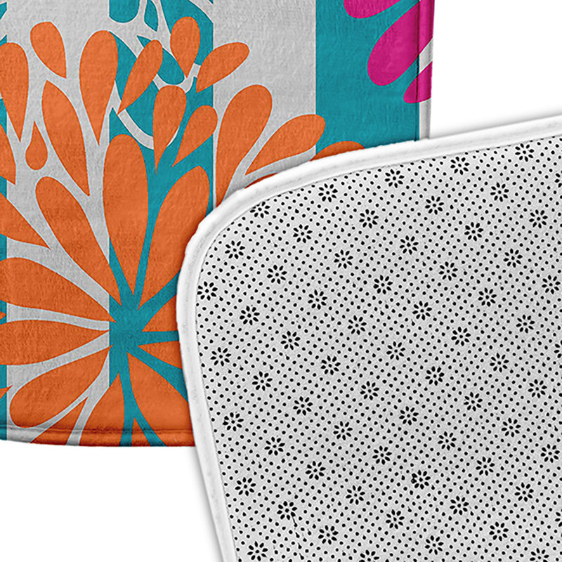 Tapis de bain Flora and Fauna, L 21 po x L 34 po, Orange