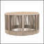 Table basse d'extérieur en corde de rotin et bois d'acacia - Meubles de patio durables et élégants pour le jardin, la cour et le balcon